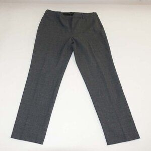 Talbots Women's Chatham Side Zip Ankle Dress Pants Size 14 Gray Wool Blend